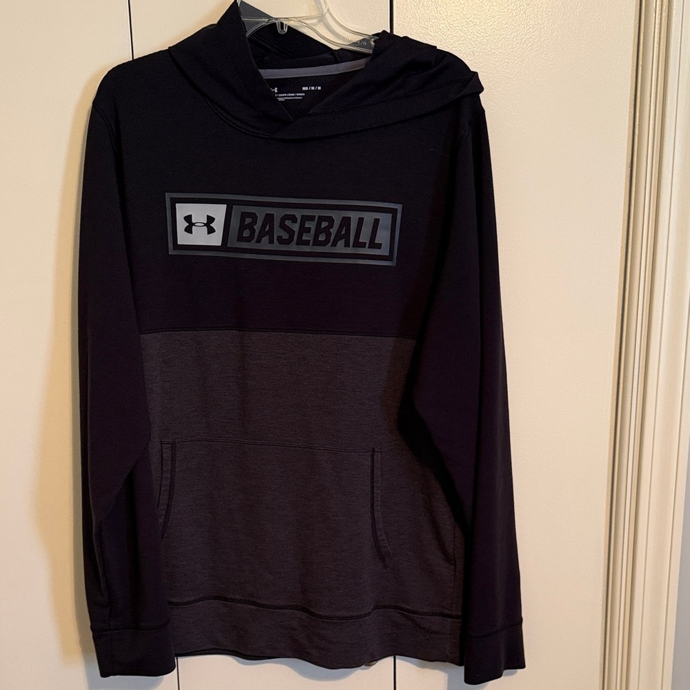 Under Armour Men's Black and Dark Gray Baseball hoodie